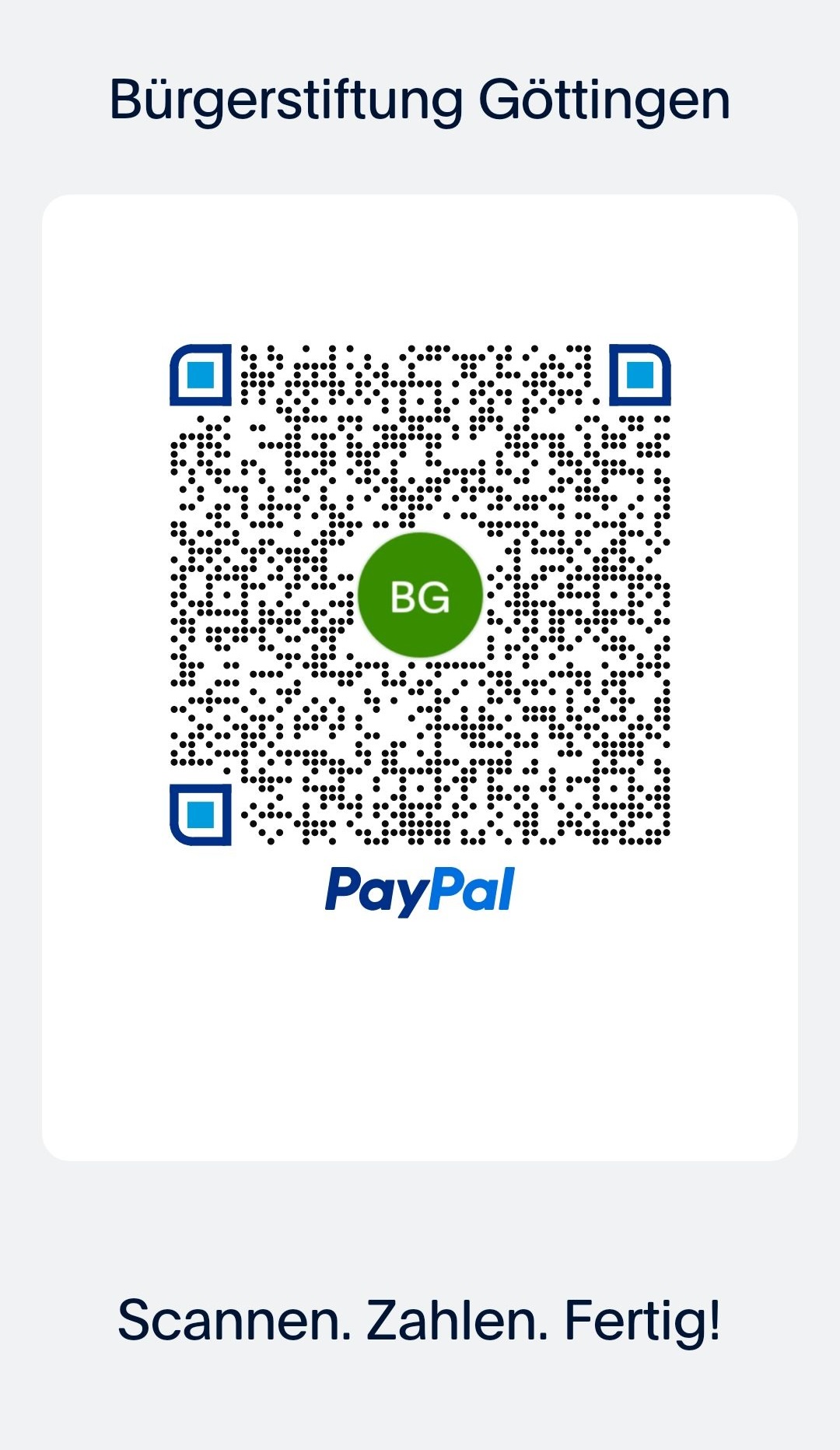 Paypal-QR-Code für Spenden
